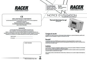 NOTICE COFFRET HORS GEL DIGITAL - Racer